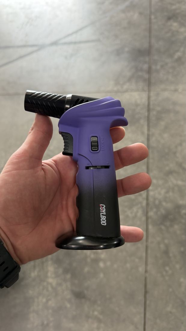 Rotating Head Butane Torch in use at our shop