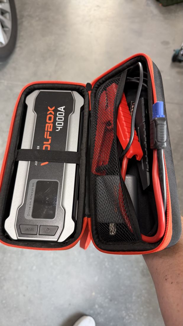 Wolfbox Jump Pack in use at our shop
